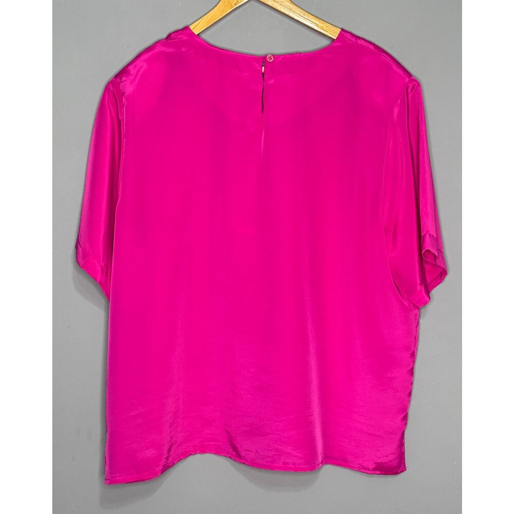 VTG Sheridan Square Dark Magenta Blouse Size: 20W 100% Polyester - Picture 4 of 4